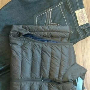Vest and jeans together